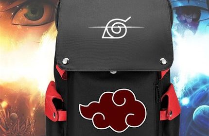 18 Inch Naruto USB Backpack School Bag Yellow Black Red Green