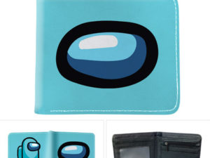 Bifold PU Leather Among Us Wallet Coin Pocket Credit Card Id Window Card Holder Gift