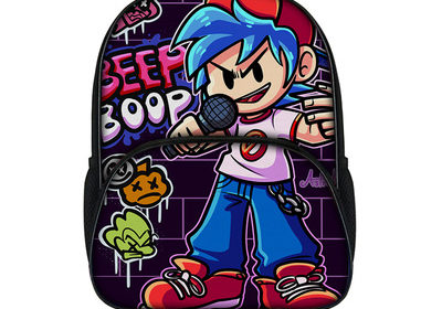 16 Inch Friday Night Funkin Backpack School Bag Black