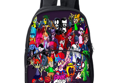 16 Inch Friday Night Funkin Backpack School Bag for Teenagers Student