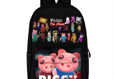 18 Inch Roblox Piggy Backpack men and women backpack travel bag full printing student school bag