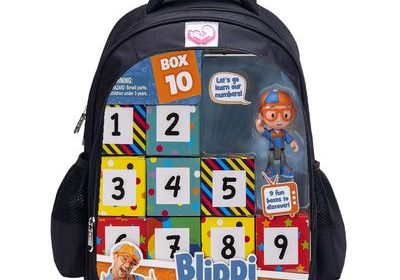 Blippi double-layer backpack personalized school bag black