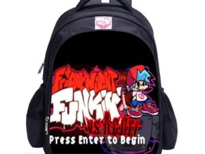 Friday Night Funkin double-layer backpack personalized school bag black