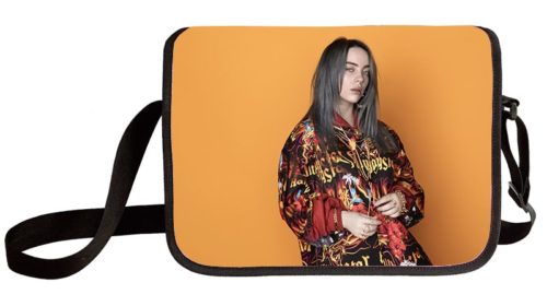 Billie Eilish shoulder bag primary and middle school students messenger bag children's make-up bag Gift