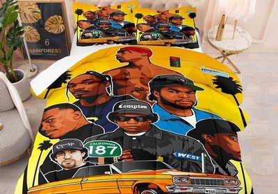 2Pac Comfortable Bedding Three-Piece Soft and Breathable Duvet Cover