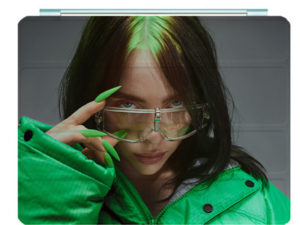 Billie Eilish Ipad Leather Case Advanced Pu Leather Protective Cover Automatic Wake Up and Sleep Magnetic Closure Multiple Angle Bracket