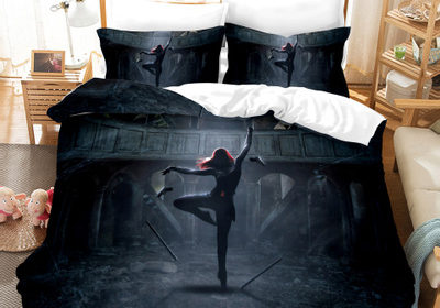 Black Widow Scarlett Johansson Comfortable Bedding Three-Piece Soft and Breathable Duvet Cover