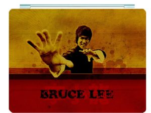 Bruce Lee Ipad Leather Case Advanced Pu Leather Protective Cover Automatic Wake Up and Sleep Magnetic Closure Multiple Angle Bracket