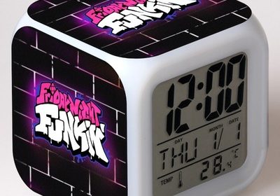 Friday Night Funkin 7 Colors Change Digital Alarm LED Clock