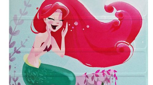 The Little Mermaid Ipad Leather Case Advanced Pu Leather Protective Cover Automatic Wake Up and Sleep Magnetic Closure Multiple Angle Bracket