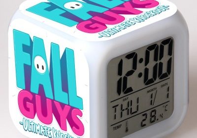 Fall Guys 7 Colors Change Digital Alarm LED Clock