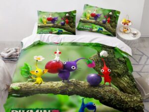 Pikmin Comfortable Bedding Three-Piece Soft and Breathable Duvet Cover
