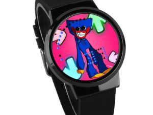 Poppy Playtime Waterproof LED Touch Screen Watch Black Strap Black Dial