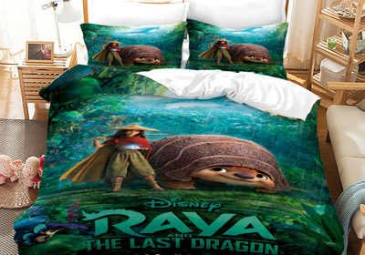 Raya and The Last Dragon Comfortable Bedding Three-Piece Soft and Breathable Duvet Cover