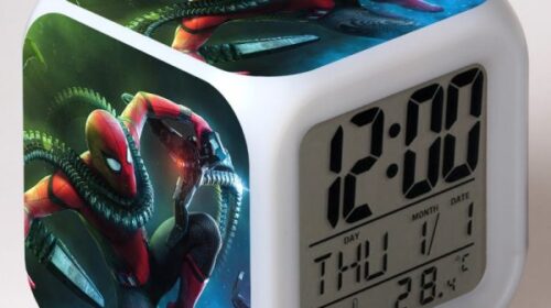 Spider-Man No Way Home 7 Colors Change Digital Alarm LED Clock