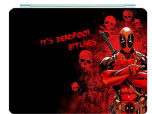 Deadpool Ipad Leather Case Advanced Pu Leather Protective Cover Automatic Wake Up and Sleep Magnetic Closure Multiple Angle Bracket