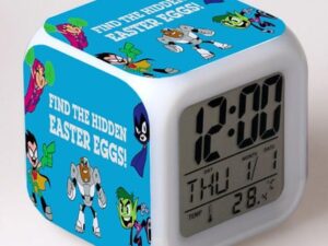 Teen Titans Go! 7 Colors Change Digital Alarm LED Clock