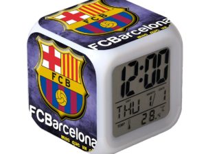 Football Club 7 Colors Change Digital Alarm LED Clock