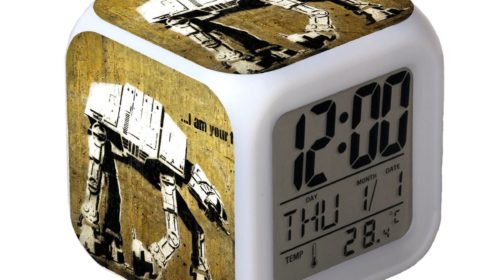 Star Wars LED Alarm Clock Luminous Multifunction 7 color Flash Digital Clock selectronic desk clock