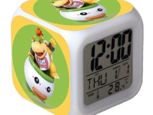Super Mario LED Alarm Clock Luminous Multifunction Watch 7 color Flash Digital Clock selectronic desk clock Gift