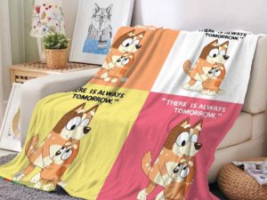 Bluey Blankets Printing Soft Nap Blanket On HomeSofaOffice Portable Travel Cover Blanket