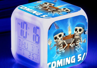 Golem Balloon LED Alarm Clock Luminous Multifunction 7 color Flash Digital Clock selectronic desk clock