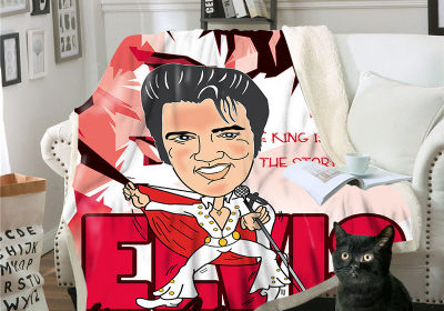 Elvis Presley Square Blanket Knee Blanket Sofa Blanket