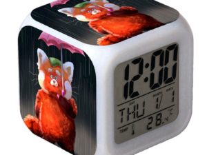 Turning Red LED Alarm Clock Luminous Multifunction Watch 7 color Flash Digital Clock selectronic desk clock Gift