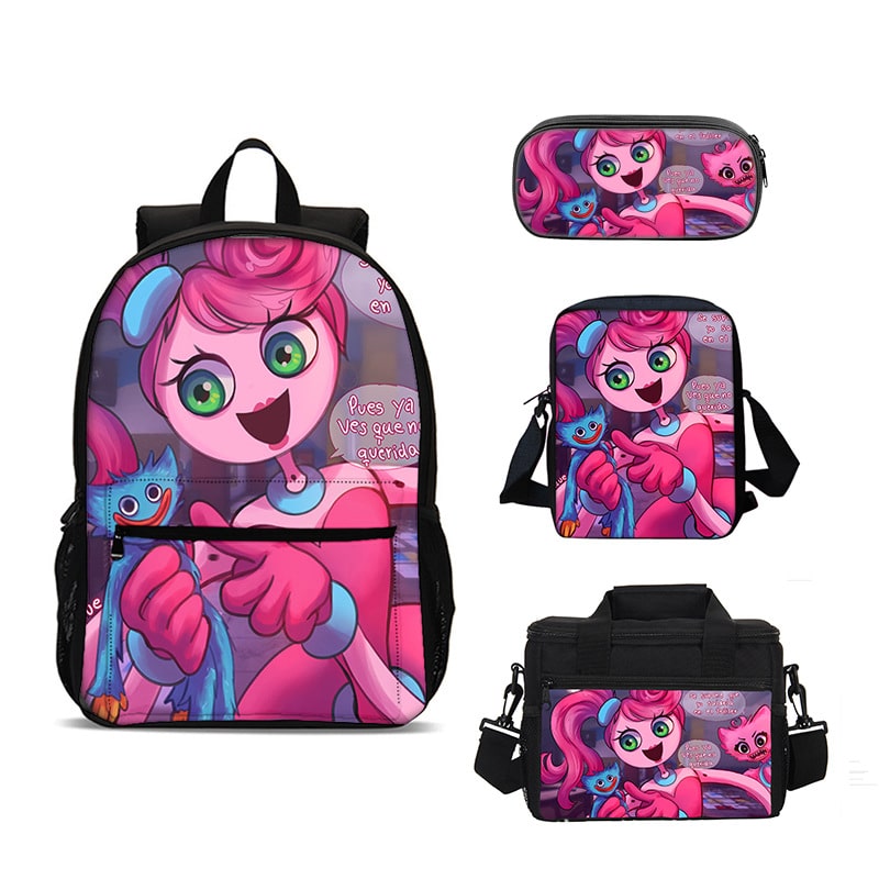 18 Inch Poppy Playtime Backpack School Bag+Lunch Bag+Messenger Bag ...