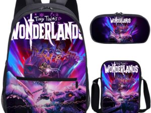 18 Inch Tiny Tina's Wonderlands Backpack School Bag+Messenger Bag+Pencil Bag
