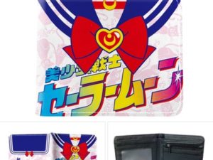 Bifold PU Leather Sailor Moon Wallet Coin Pocket Credit Card Id Window Card Holder
