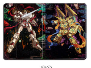 GUNDAM double sided Ipad Leather Case Advanced Pu Leather Protective Cover Automatic Wake Up and Sleep Magnetic Closure Multiple Angle Bracket