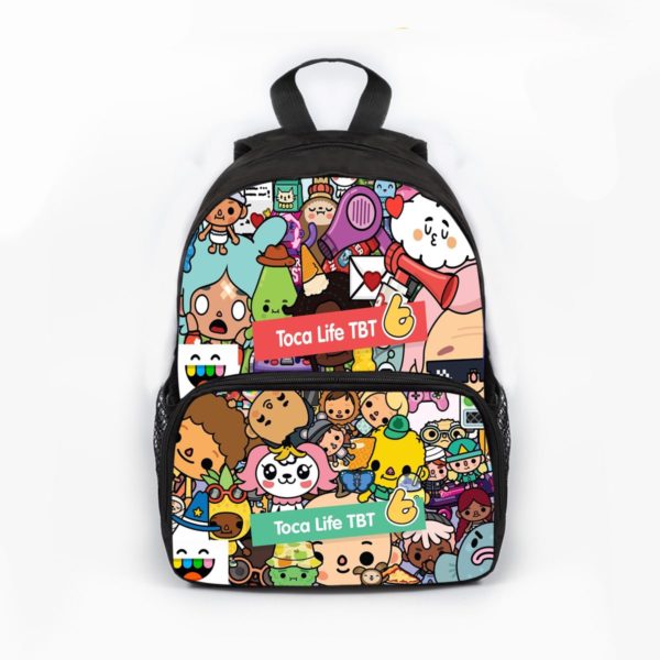 13 Inch Mini Bag 3D Printed Toca Life World Backpack Children Anime Bag ...
