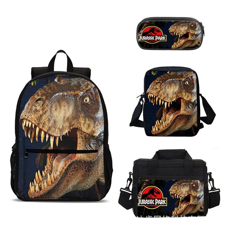 18 Inch Jurassic World Dominion Backpack School Bag+Lunch Bag+Messenger ...