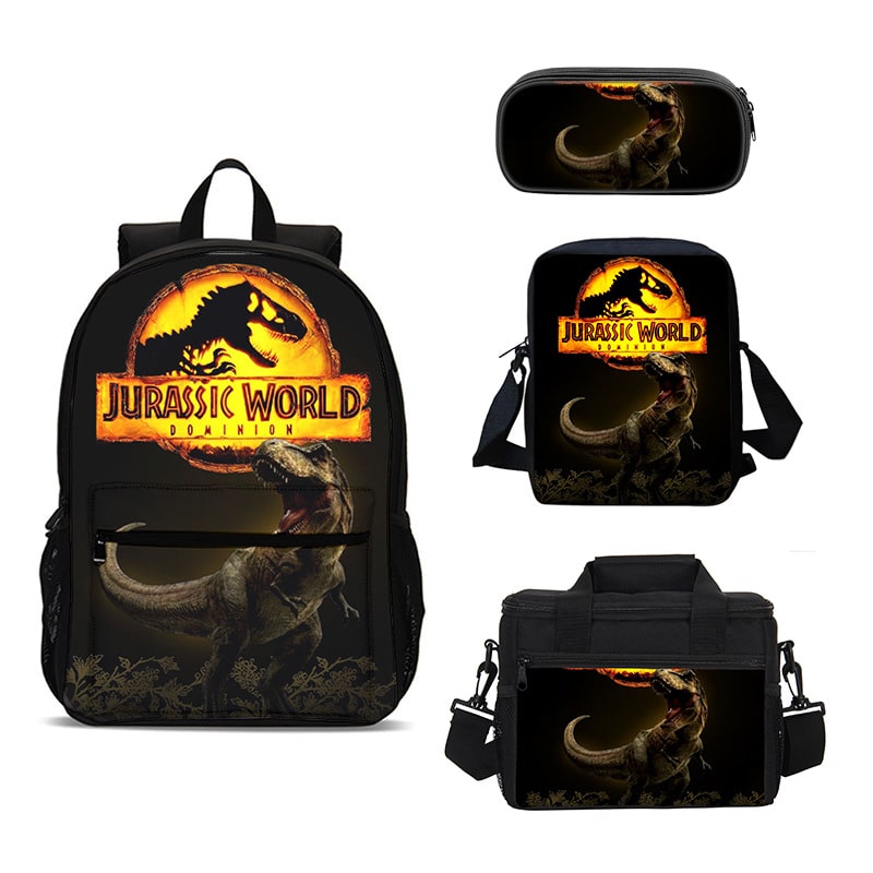 18 Inch Jurassic World Dominion Backpack School Bag+Lunch Bag+Messenger ...
