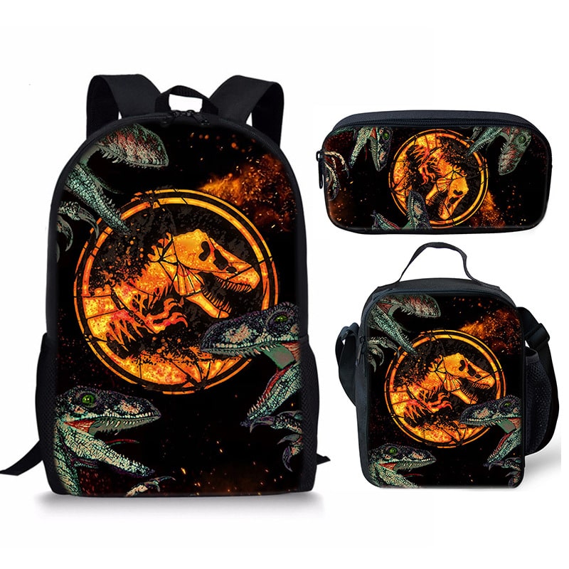 18 Inch Jurassic World Dominion Backpack School Bag+Lunch Bag+Pencil ...