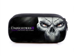 Darksiders Cosmetic Bags Boys Girls Children Large Pencil Case Purse Storage Bags Women Men Multifunction Makeup Bag