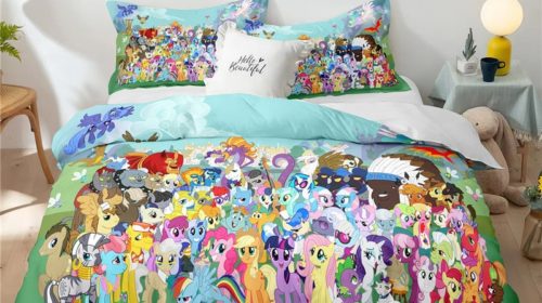 My Little Pony Comfortable Bedding Three-Piece Soft and Breathable Duvet Cover Gift