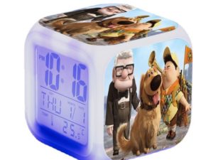 Dug Days Alarm Clock Led Light 7 Color Change Electronic Desk Watch Square Table