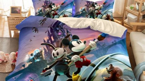 Mickey Mouse Comfortable Bedding Three-Piece Soft and Breathable Duvet Cover