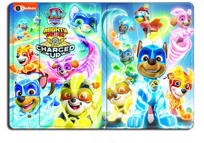 PAW Patrol double sided Ipad Leather Case Advanced Pu Leather Protective Cover Automatic Wake Up and Sleep Magnetic Closure Multiple Angle Bracket