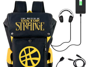 Superhero peripheral backpack USB charging printing casual computer bag travel bag bucket bag