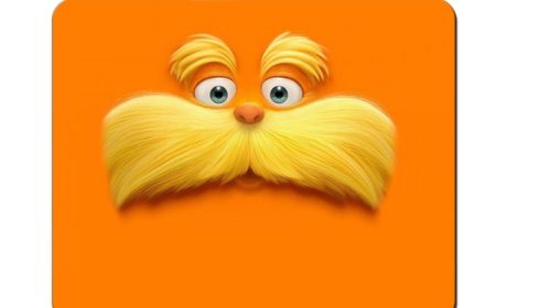 The Lorax Natural Rubber Washable Computer Game Mouse Pad