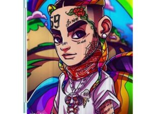 6ix9ine Ipad Leather Case Advanced Pu Leather Protective Cover Automatic Wake Up and Sleep Magnetic Closure Multiple Angle Bracket