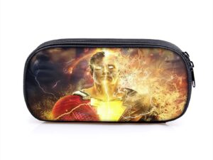 Black Adam Large Pencil Case Purse Storage Bags Multifunction Cosmetic Bag