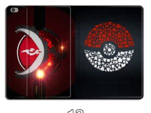 Pokemon double sided Ipad Leather Case Advanced Pu Leather Protective Cover Automatic Wake Up and Sleep Magnetic Closure Multiple Angle Bracket