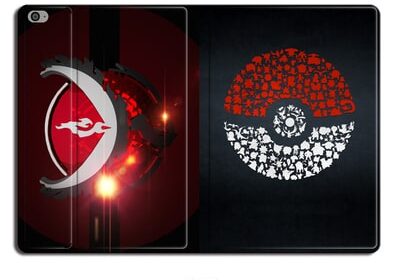 Pokemon double sided Ipad Leather Case Advanced Pu Leather Protective Cover Automatic Wake Up and Sleep Magnetic Closure Multiple Angle Bracket