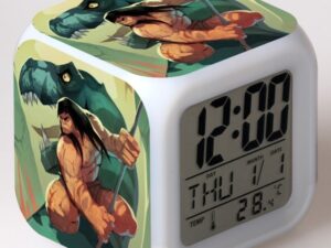 Primal Alarm Clock Led Light 7 Color Change Electronic Desk Watch Square Table