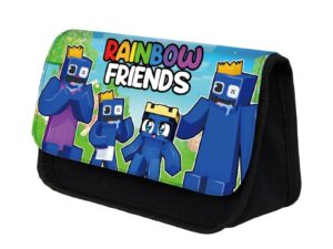 Rainbow Friends polyester stationery bag double-layer flip-top three-dimensional triangle pencil case