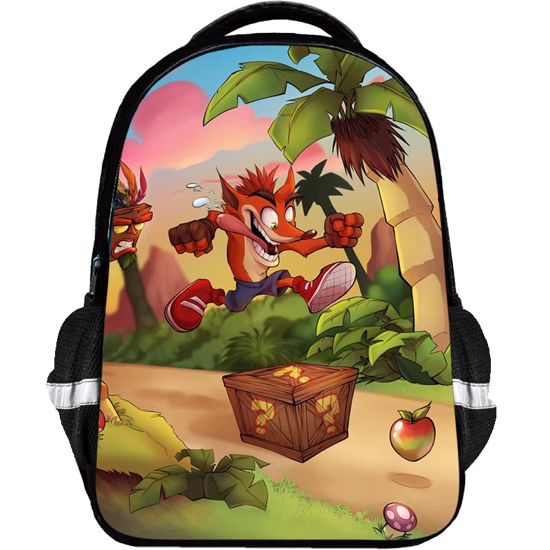 Crash Bandicoot Backpack Kids Youth Student High Capacity Waterproof ...